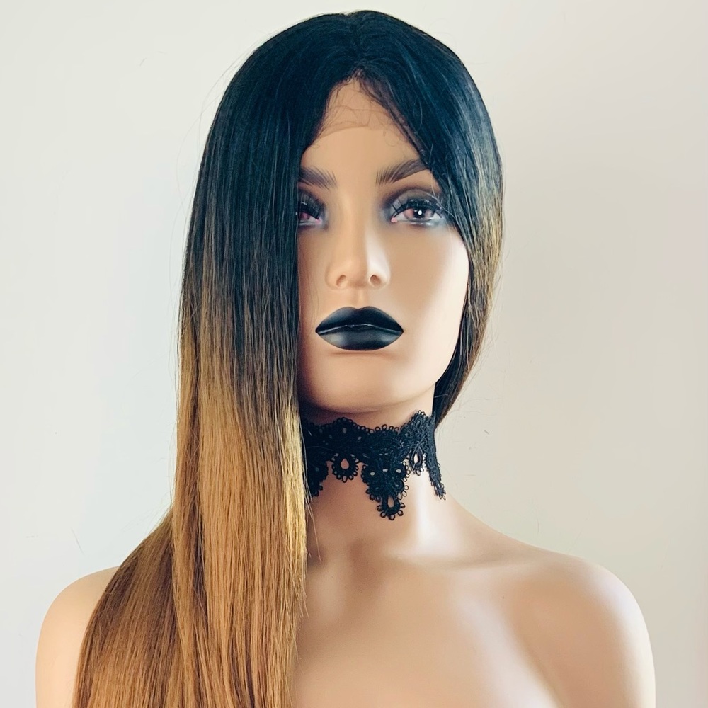Gorgeous 36” Golden Auburn Synthetic Lace Front Wig